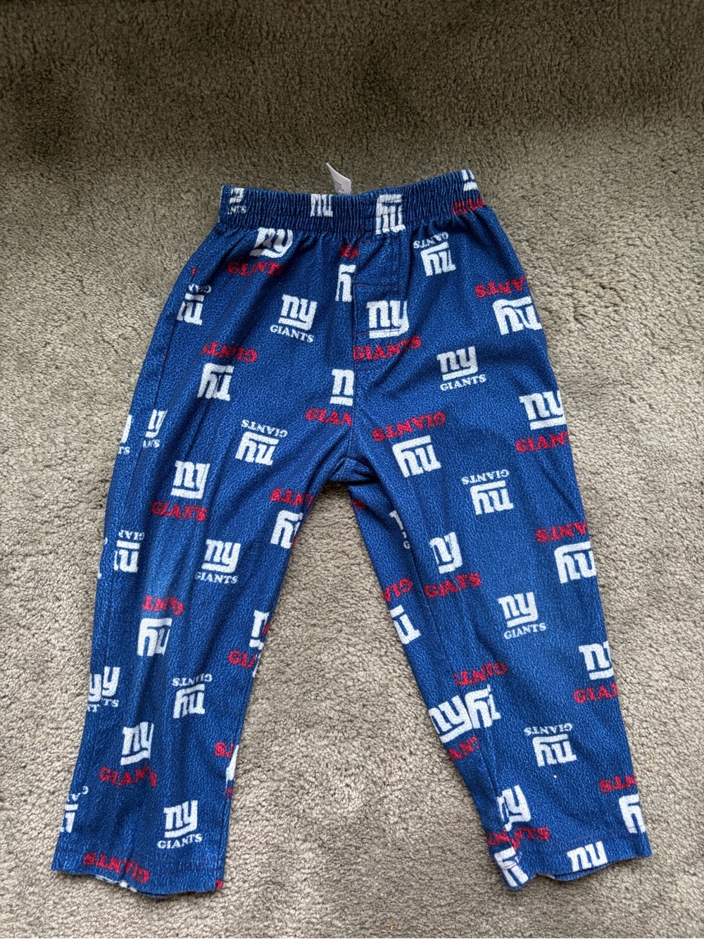 NFL Kids Blue Red White New York Giants Pajama Bottoms